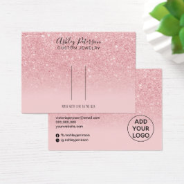 シックなグリッターピンクバレットヘアクリップディスプレイ