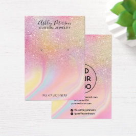 シックなグリッターレインボージュエリーイヤリングディスプレイ