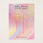 シックなグリッターレインボージュエリーヘアクリップディスプレイ (正面)