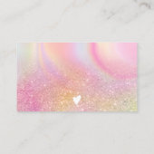 シックなグリッターレインボー大理石のオーダ感謝していーユー 名刺 (裏面)