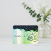 シックなグリッターロータス，紙吹雪，グリーン 割引カード (スタンド正面)