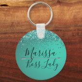 シックなグリティターキオースボスレディ キーホルダー (正面)