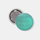 シックなグリティターキオースボスレディ マグネット (正面/裏面)