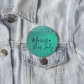 シックなグリティターキオースボスレディ 缶バッジ (インサイチュ)