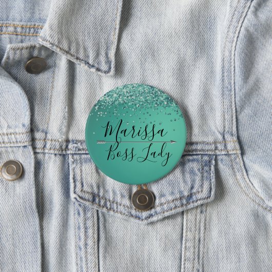 シックなグリティターキオースボスレディ 缶バッジ (インサイチュ)