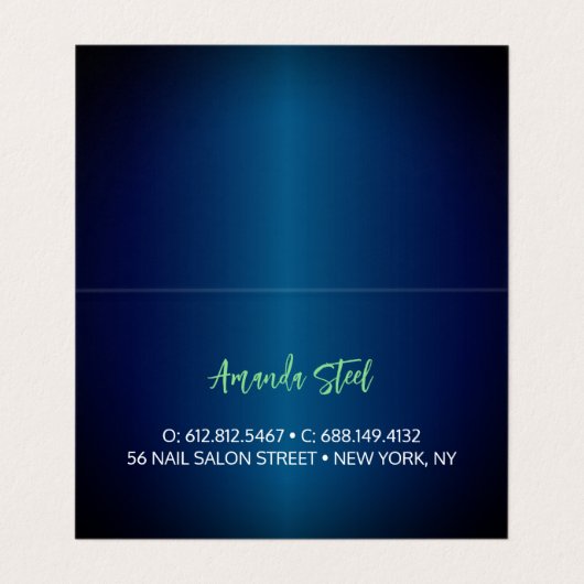 シックなグリーンターコイズ金ゴールドグリッタードリップモノグラム 名刺 (内部フラット)