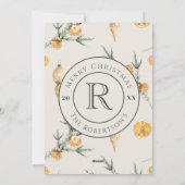 シックなグリーンドアシーズンニューホームアナウンスメント シーズンカード (裏面)