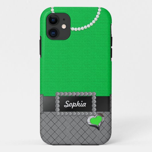 シックなグリーンドレスiPhone 5/5sケース Case-Mate iPhoneケース (裏面)