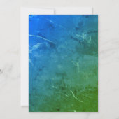 シックなグリーンブルー金ゴールドグリッタークリスマス新年 (裏面)