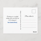 シックなグリーン金ゴールドグリッターはクリスマスの新年を乾燥 ポストカード (裏面)