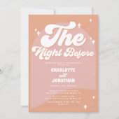 シックなグルービーリハーサルディナーの前の夜 招待状 (正面)