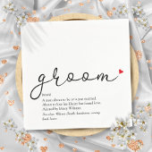 シックなグルームデフィニションStag独身スクリプトおもしろい スタンダードカクテルナプキン