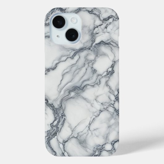 シックなグレーとホワイトの大理石調ゴージャスデザイン Case-Mate iPhoneケース (裏面)