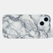 シックなグレーとホワイトの大理石調ゴージャスデザイン Case-Mate iPhoneケース (裏面 (横))