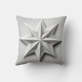シックなグレーとホワイトスター クッション (裏面)