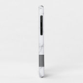 シックなグレーと白の大理石のスクリプト名 Case-Mate iPhoneケース (裏面/左)