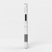 シックなグレーと白の大理石のスクリプト名 Case-Mate iPhoneケース (裏面/右)