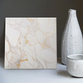 シックなグレーと金ゴールドフェイクマーブルタイルプリント タイル