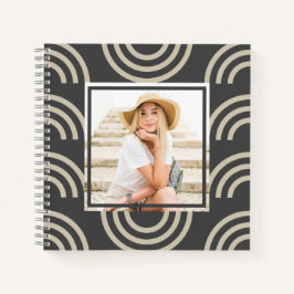 シックなグレーのレインボーフォト ノートブック