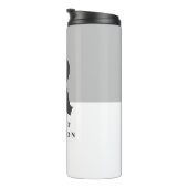 シックなグレーアンドホワイトクラシックタイポグラフィモノグラム タンブラー (回転右)