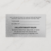 シックなグレーシルバーグリッターグラディエントタイポグラフィ 紹介カード (裏面)