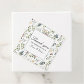 シックなグレーブルー感謝していアネモネ結婚フラワー フェイバータグ (インサイチュ)