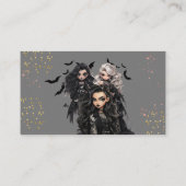 シックなグレームゴシックホラーの女の子誕生日パーティー エンクロージャーカード (裏面)