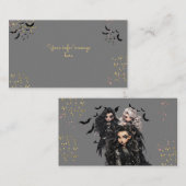 シックなグレームゴシックホラーの女の子誕生日パーティー エンクロージャーカード (正面/裏面)