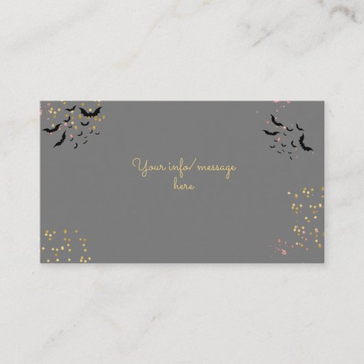 シックなグレームゴシックホラーの女の子誕生日パーティー エンクロージャーカード (正面)