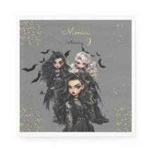 シックなグレームゴシックホラーの女の子誕生日パーティー