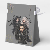 シックなグレームゴシックホラーの女の子誕生日パーティー フェイバーボックス (裏面サイド)