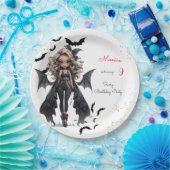 シックなグレームゴシックホラーの女の子誕生日パーティー ペーパープレート (パーティー)