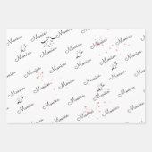 シックなグレームゴシックホラーの女の子誕生日パーティー ラッピングペーパーシート (正面3)