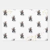 シックなグレームゴシックホラーの女の子誕生日パーティー ラッピングペーパーシート (正面2)