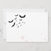 シックなグレームゴシックホラーの女の子誕生日パーティー 招待状 (裏面)