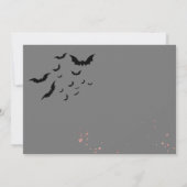 シックなグレームゴシックホラーの女の子誕生日パーティー 招待状 (裏面)