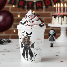 シックなグレームゴシックホラーの女の子誕生日パーティー