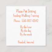 シックなグレーレオパード印刷名刺 スクエア名刺 (裏面)