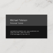 シックなグレー赤ブラックトレーナストライプのーの名刺 名刺 (裏面)