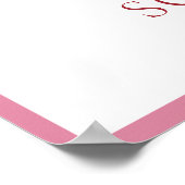 シックなコケットさくらんぼオントップベビーシャワーサイン ポスター (角)