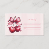 シックなコケットさくらんぼオントップベビーノートベビー エンクロージャーカード (正面)
