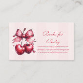 シックなコケットさくらんぼオントップベビーブックスフォーベビー エンクロージャーカード (正面)