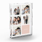 シックなコラージュ年記念フォトブロック |赤面 フォトブロック (左)