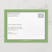 シックなコラージュ日付はがきを保存 案内ポストカード (裏面)