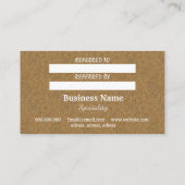 シックなコルクウッドクラフト 紹介カード (裏面)