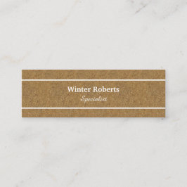 シックなコルクウッド スキニー名刺