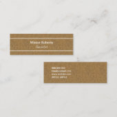 シックなコルクウッド スキニー名刺 (正面/裏面)