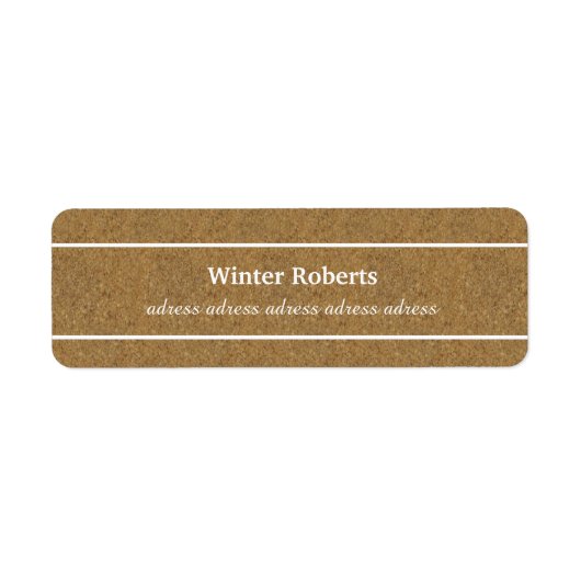 シックなコルクウッド ラベル (正面)