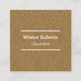 シックなコルクウッド 予約カード