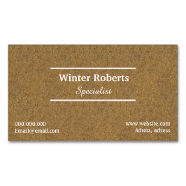 シックなコルク木 マグネット名刺